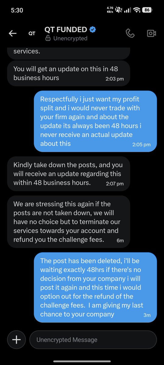 PropFirmsGuru's tweet photo. "@qt_cap drama exposed"

Why @QtFunded introduced QT Capital

The reason, according to many affected traders, is straightforward.

QT Capital appears to have been introduced after traders began requesting payouts above roughly $500.

At that point, the firm reportedly struggled with liquidity and was unable to process larger withdrawals.

QT Capital then became the vehicle through which those requests were handled first delaying them, and then placing traders on accounts where a large portion of the requested payout was converted into drawdown.

How QT Capital reportedly works

The structure is simple
If a trader requested a $5,000 payout, they would receive about 10% of that amount $500 while the remaining $4,500 would become their maximum drawdown.

QT Capital payouts were marketed with a 50% profit split.

QT Funded reportedly paid small amounts, around $150 a day, to a limited number of traders.

That created the impression that larger payments would follow.

Once traders began requesting payouts from QT Capital, those payments were paused as well.

What this means for traders

More than 50% of QT Capital accounts have reportedly been lost.

In those cases, previously requested and confirmed payouts effectively disappeared.

Because 90% of the requested amount had already been assigned as drawdown, the firm no longer had to pay the full sum.

Even among the traders who still have active accounts, payments have not been completed.

Traders who raised the issue publicly on X have also reported being threatened.

I currently have issues from more than 100 traders in my DMs.

The screenshots shared are for educational purposes only so other traders can review the pattern before committing to this firm.

The concern is that the business model appears more focused on selling challenges than on consistently paying funded traders.

I will share further updates as more information comes in.
@AlexQuantTekel 
@Finn_QTFunded