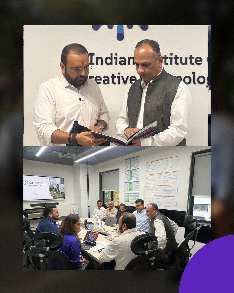 TheIICT's tweet photo. What should India create next?
Building the right ecosystem for India’s creators.
IICT welcomed @drhemangjoshimp, MP from Vadodara, for a campus visit and conversations around creative education, technology and the next steps for Content Creators Lab.

#IICT #InventTheUnreal #CreativeEducation #CreativeTechnology #ContentCreatorLabs #AVGCXR #CreatorEconomy #DigitalCreativity