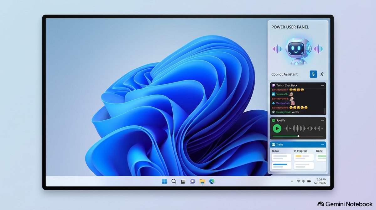 TVsleapy's tweet photo. Have you ever wonder about Windows features? How about something fresh 😀 Endless.Possibilities! - Power User Panel! by dott. @pavandavuluri @JenMsft @yusuf_i_mehdi @satyanadella @Windows @windowsdev @MSFTProPilot https://t.co/Wt45R4FpY6