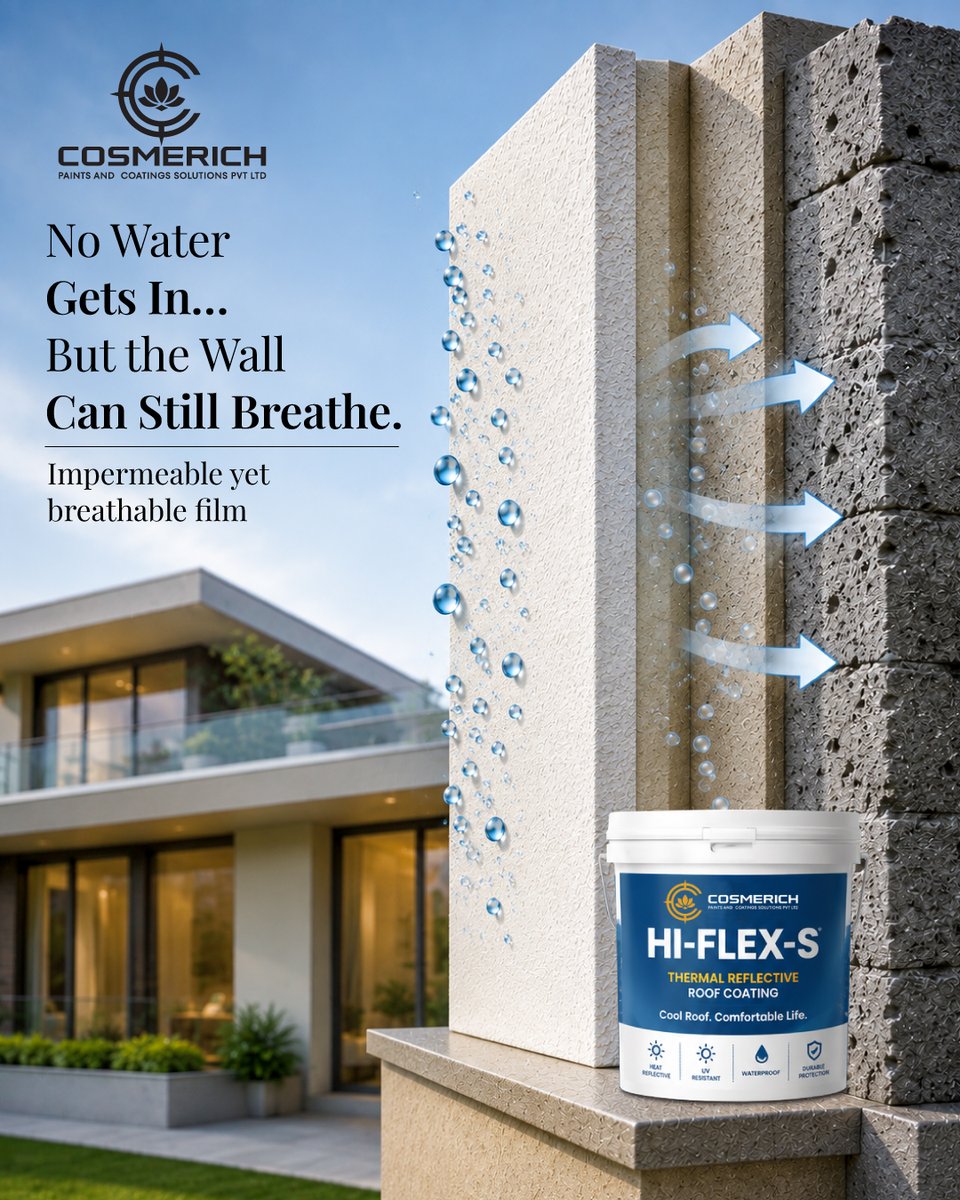 CosmerichSoln's tweet photo. No Water Gets In. Your Walls Can Still Breathe. π§π
π Call: 79775 11826
π¬ WhatsApp: 93721 22782
#Cosmerich #HiFlexS #Waterproofing #RoofCoating #ThermalReflectiveCoating #WaterproofCoating #WallProtection #RoofProtection #HeatReduction #BuildingProtection #PaintsAndCoatings https://t.co/qa7dZQOGv9