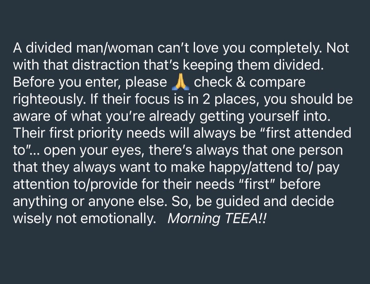Eni9tribe's tweet photo. How many of you have experienced coming second position in that person’s life that you would always put first ?  Take note here👇👇 https://t.co/RrVJk3cwi9