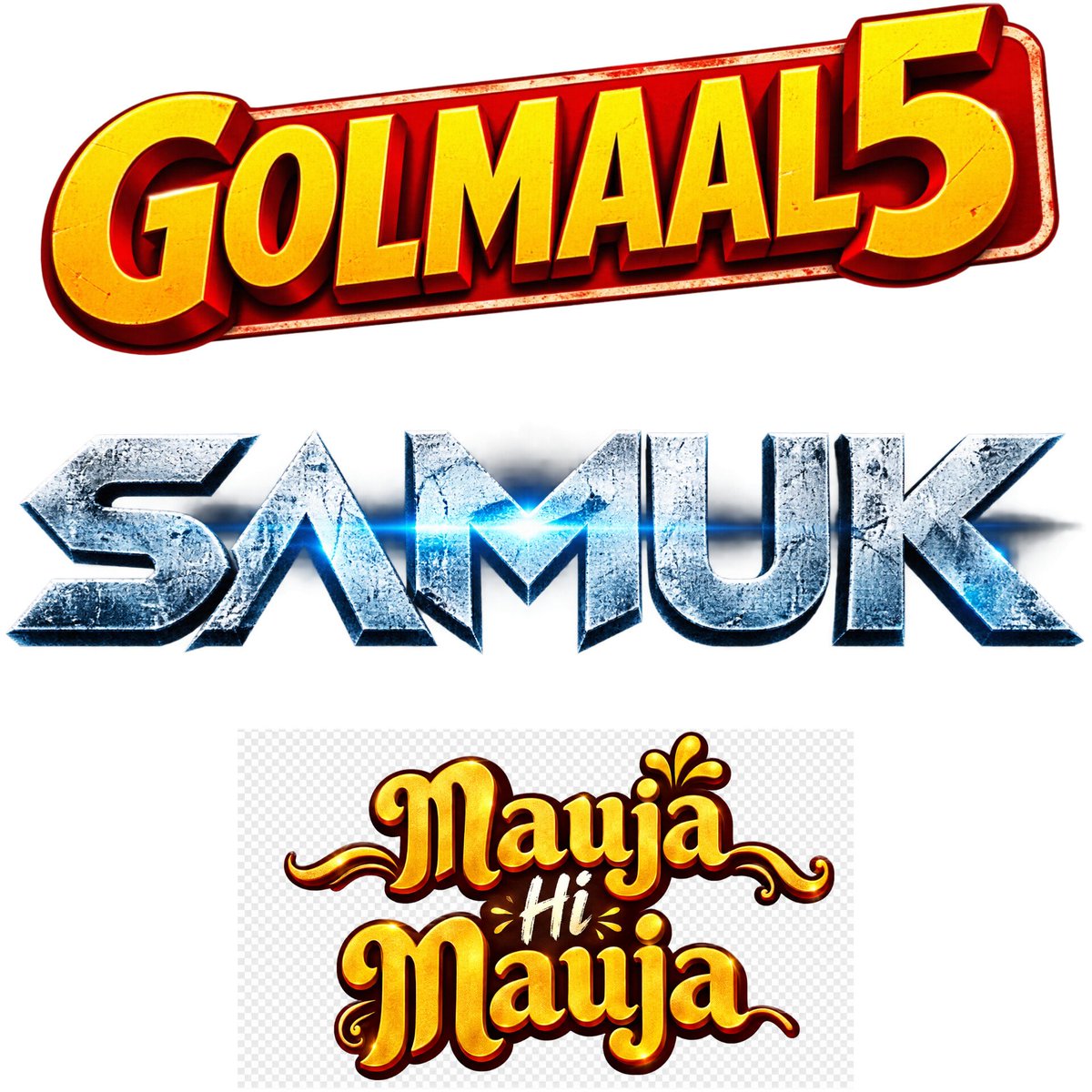 itsssYashh's tweet photo. Akshay Kumar’s upcoming lineup 🔥
🎬 Mauja Hi Mauja — 4 Dec 2026
🎬 Golmaal 5 — 8 Jan 2027
🎬 Samuk — 2027
Which one are you waiting for?
#AkshayKumar #Samuk #Golmaal5 https://t.co/3LONcimX0b