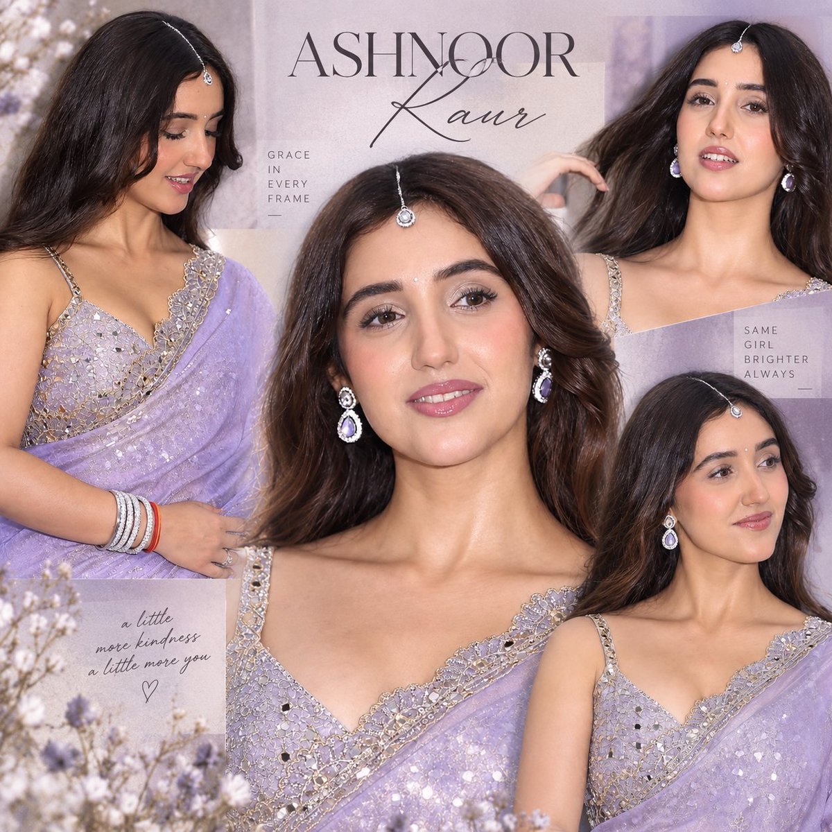 AScreations_'s tweet photo. @ashnoorofficial in lavender is literally a whole DREAM 💜 The grace, the glow, the face card… unreal! ✨
#AshnoorKaur https://t.co/DhqxPS3i6y