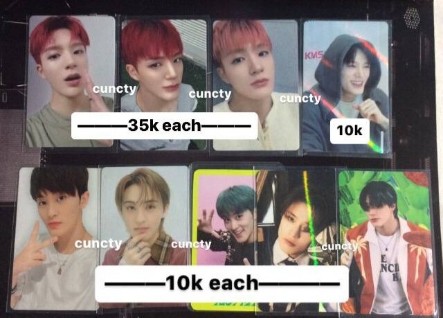 cuncty's tweet photo. Want to sell photocard random 

Clearance sale, harga jangan dijadikan patokan.

Price on pict atau take all 100k only

Jakarta, bisa keep event, shopee

t. wts pc photocard jeno mark chenle nct dream https://t.co/x7iAK7vBLO
