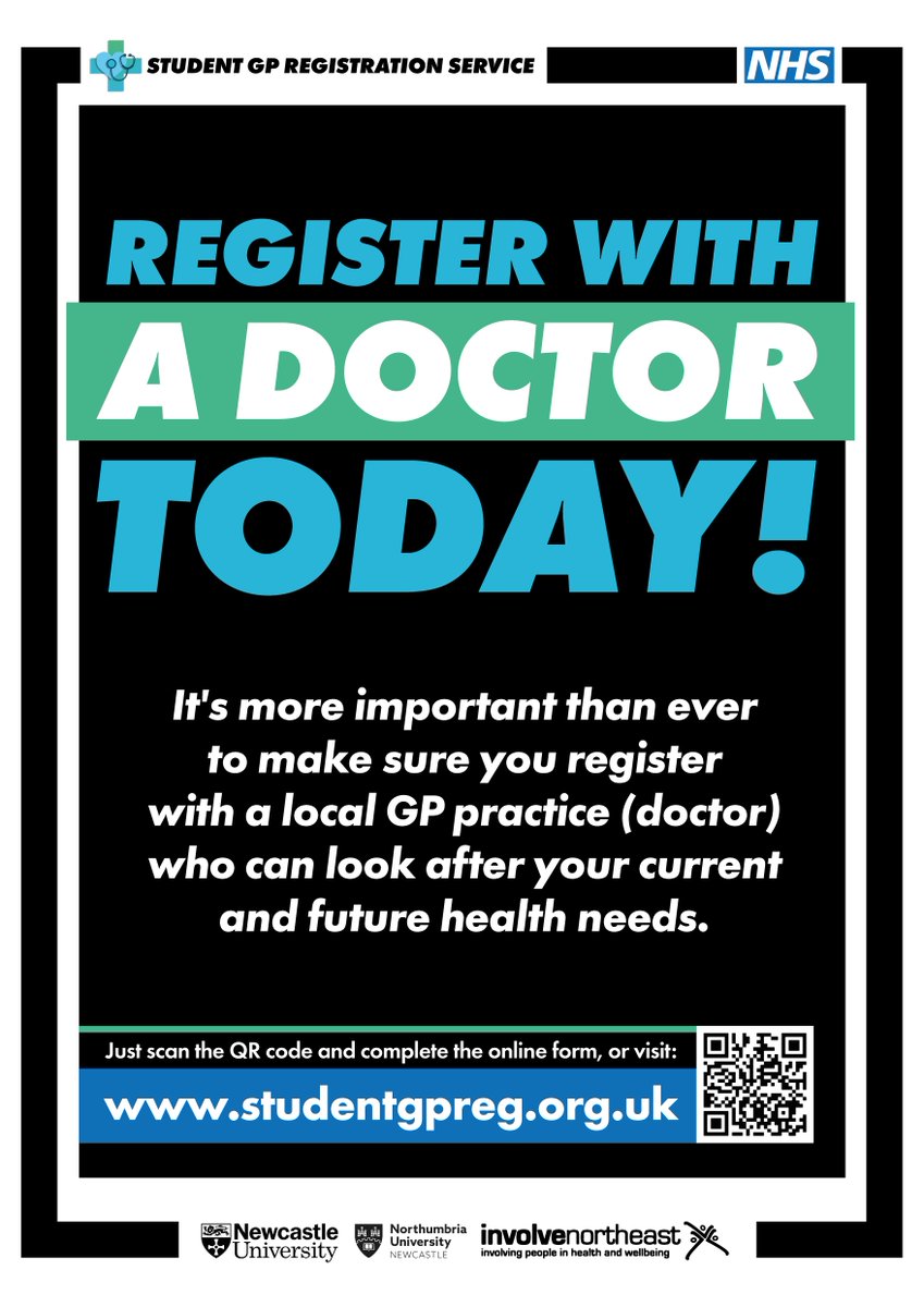 InvolveNE's tweet photo. Welcome to Newcastle University Freshers! We're at the Wellbeing Health Fair in the Boiler House 19th-21st September helping students register with a GP practice through our online service and answering your questions! Come and say hi &amp; register with a GP!👋 @UniofNewcastle https://t.co/orXOZDCwP9