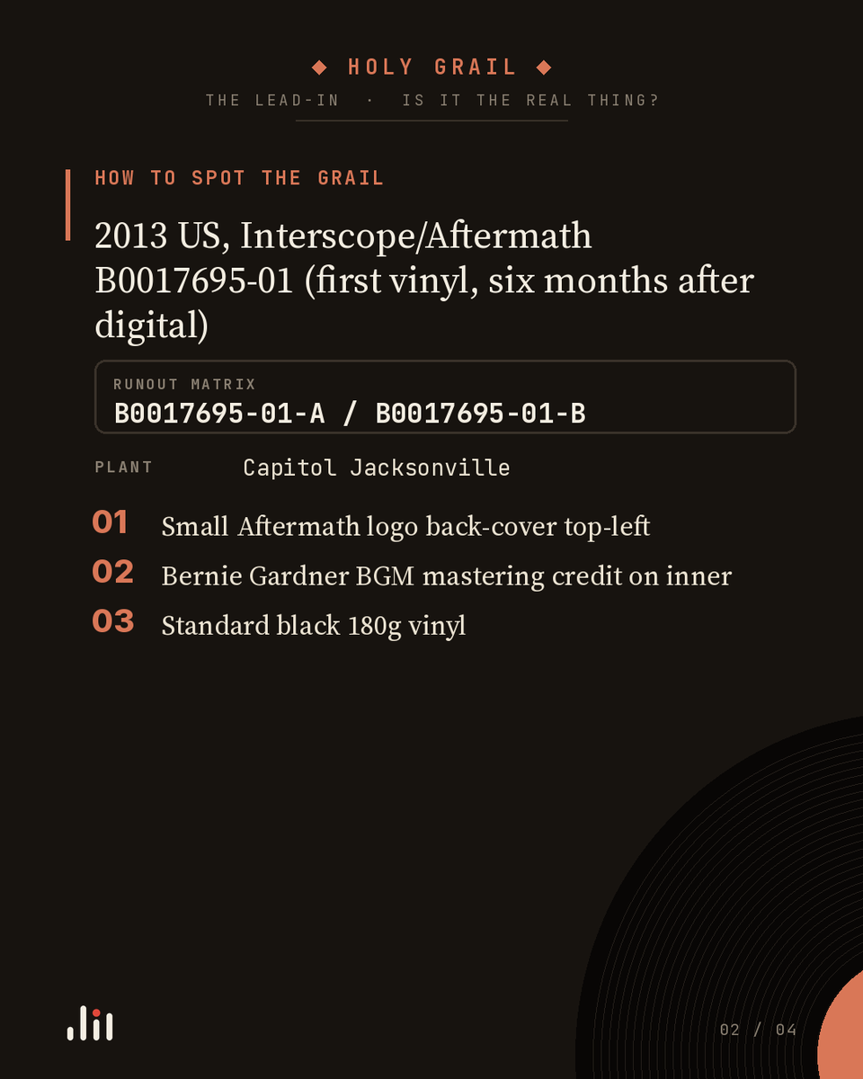 TheLead_in's tweet photo. Good Kid, M.A.A.D City is subtitled a short film, and his parents' voicemails carry the plot. But if you're hunting an original pressing, the details decide what it's worth. Got one on your shelf?
https://t.co/6zd1S5rVaH
#kendricklamar #goodkidmaadcity #recordcollection #vinyl https://t.co/Zvnx1pBYoh