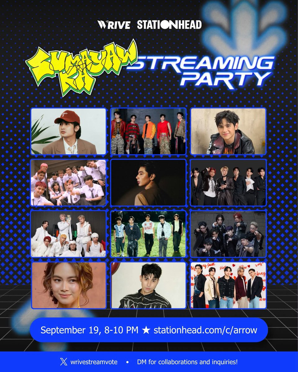 wrivestreamvote's tweet photo. [STREAM] SH COLLAB

IT'S D-DAY! 🎧 

Don't missed out on our Grand Collab Sumayaw Ka Streaming Party with your favorite artist 🔥 

Park your accounts and stream with us! 🎧🔥

📅 Sept 19, 2026
⏰ 8:00 PM - 10:00 PM
🔗 https://t.co/0lzmIb7Ybx

#WRIVE #SumayawKa_WRIVE https://t.co/RvqxgEpQML