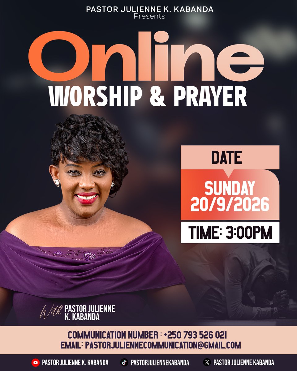 PastorJulienneK's tweet photo. We invite you specially to join us for Online Worship &amp; Prayer this Sunday from 3:00pm. Invite someone who wants to encounter Christ. God bless you https://t.co/uM9ni2n3Az