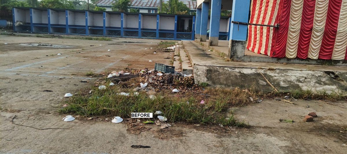 150BNCRP's tweet photo. Swachhata Hi Seva 2026 🇮🇳
BEFORE ➡️ AFTER 
As part of Swachhata Hi Seva 2026, personnel of 150 Bn CRPF conducted a cleanliness drive at the identified CTU (Cleanliness Target Unit), transforming the area into a clean and hygienic space.
#SwachhataHiSeva2026 #SHS2026 https://t.co/va7oydUInP