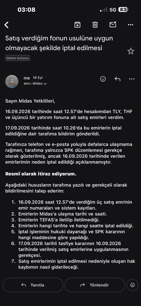 fevziye001's tweet photo. @ogrenciden1M @RTErdogan @tcbestepe @spkgovtr @memetsimsek @AYMBASKANLIGI 16.09.2026 saat 12.57 verdiğim satış @midasdestek tarafından iptal edilmiştir bizi mağdur ettiler sesinizi duyun emri alınanlarla aynı şekilde işleme alınmalıdır https://t.co/dFWrjJOe6S