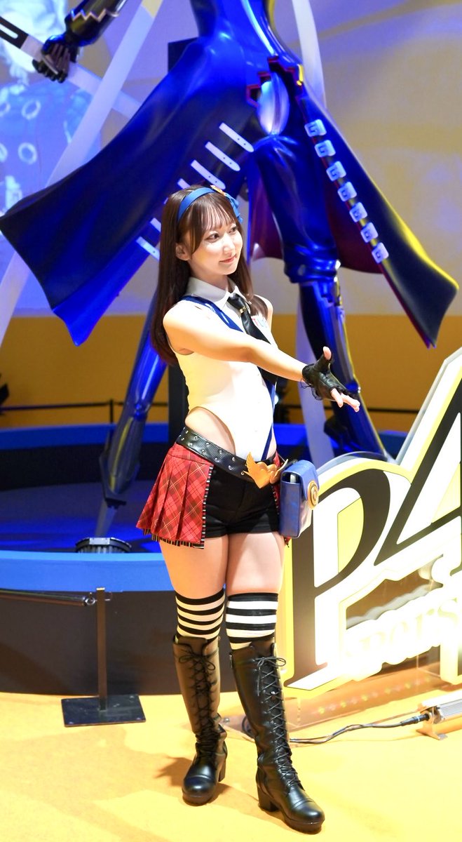 Ie0Hp's tweet photo. アトラスブース
ペルソナ4リバイバル
森　みなみさん(@moriminami33 )

マリー風衣装のデザインがとてもよかった。
所々にマリーらしいが散りばめられていてテンション上がりました。
コンパニオンさんも素敵でした。

#アトラスTGS2026
#東京ゲームショウ
#TGS2026 https://t.co/MmzeRAgv2Z
