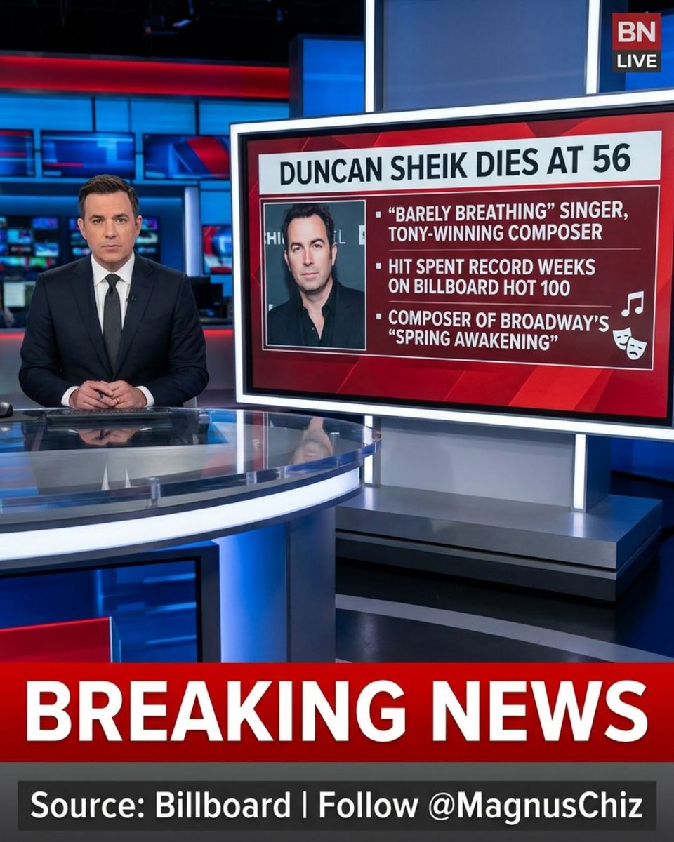 splashstarx's tweet photo. 🔥 "Barely Breathing" singer Duncan Sheik has died at 56

Read more: https://t.co/BPcZXftEXO

#Entertainment #BreakingNews https://t.co/uQbWDs2PwA