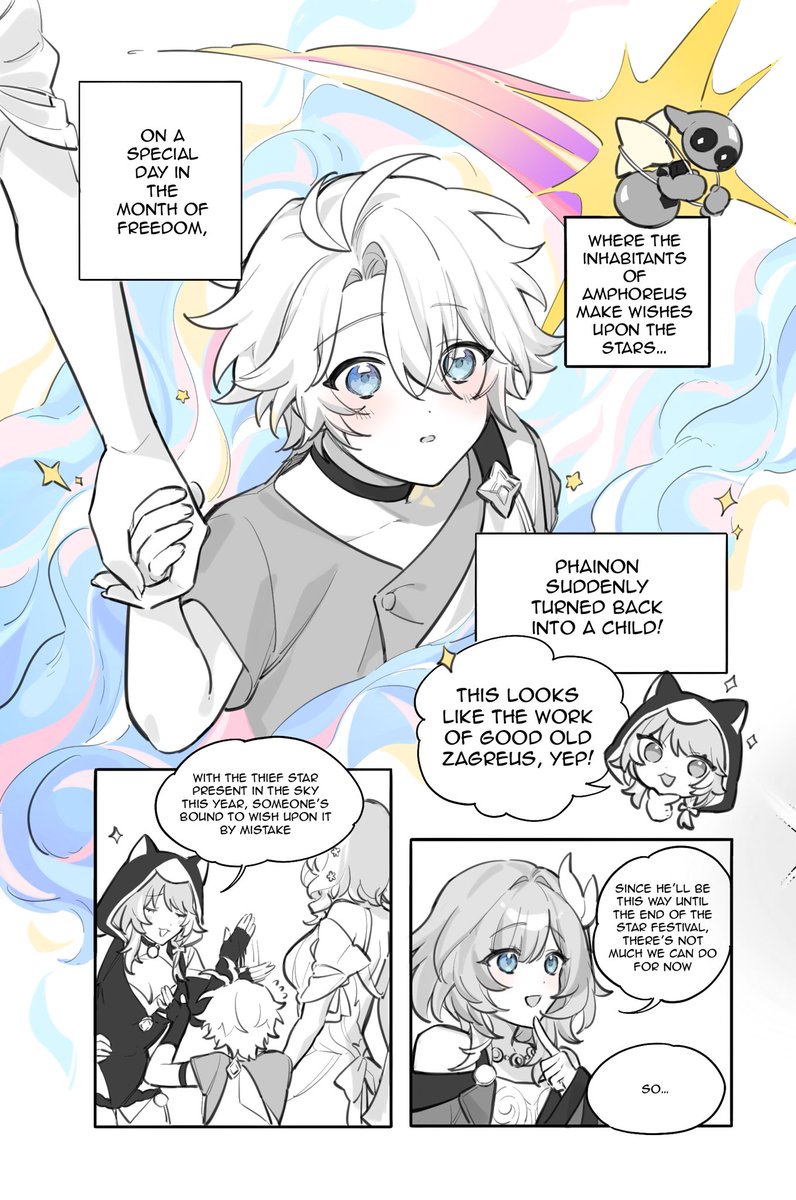 e7lilyy's tweet photo. a little hero’s little wishes (4/5) #phainon https://t.co/nei7cy2NOf