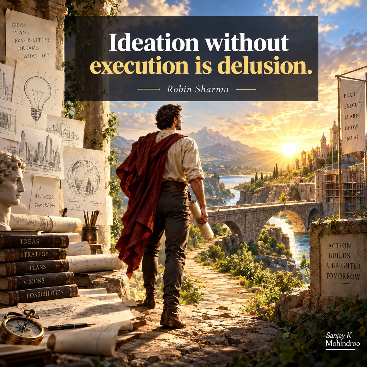 skmohindroo9's tweet photo. A great idea can feel like progress before anything happens. Real clarity begins with action. Read the full Thought of the Day. #Execution #PersonalGrowth #Leadership #Discipline #Mindset #Motivation #LifeLessons #PurposefulAction
https://t.co/cWSOeL1v5R https://t.co/vlfz8LqFGn