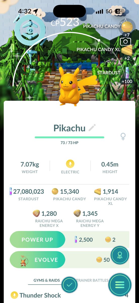 Riicariio's tweet photo. That’s an odd looking Pikachu…￼🥸🤨

Mega Staraptor Raid Day highlights ➡️ we’ll be recapping this event (✨and more✨) on @TheRaidBosses this week ‼️

#ThatsAKeeper #TheRaidBosses #PoGo #Pokemon https://t.co/06RFJhkUYE