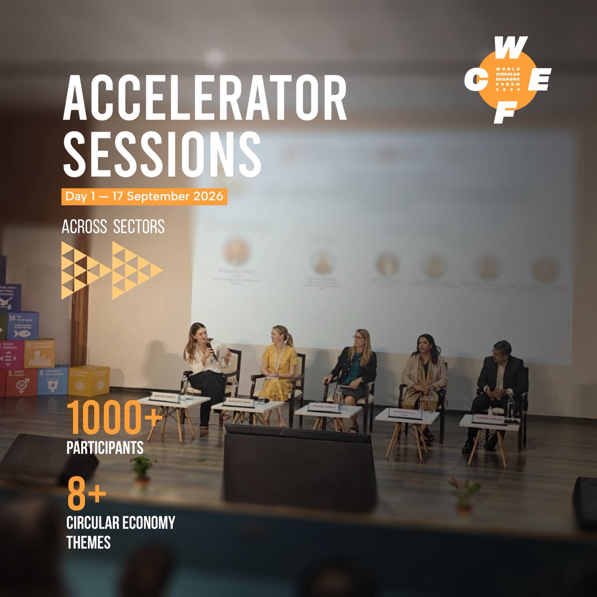 CPCB_OFFICIAL's tweet photo. Day 1 of Accelerator Sessions at #WCEF2026 echoed key insights from plenary and parallel discussions, highlighting how DATA, policy and partnerships can accelerate the implementation of circular solutions.
#WCEF2026 #CPCB
@byadavbjp
@KVSinghMPGonda
@moefcc
@WCEF2026 https://t.co/uOA0YkNf4F