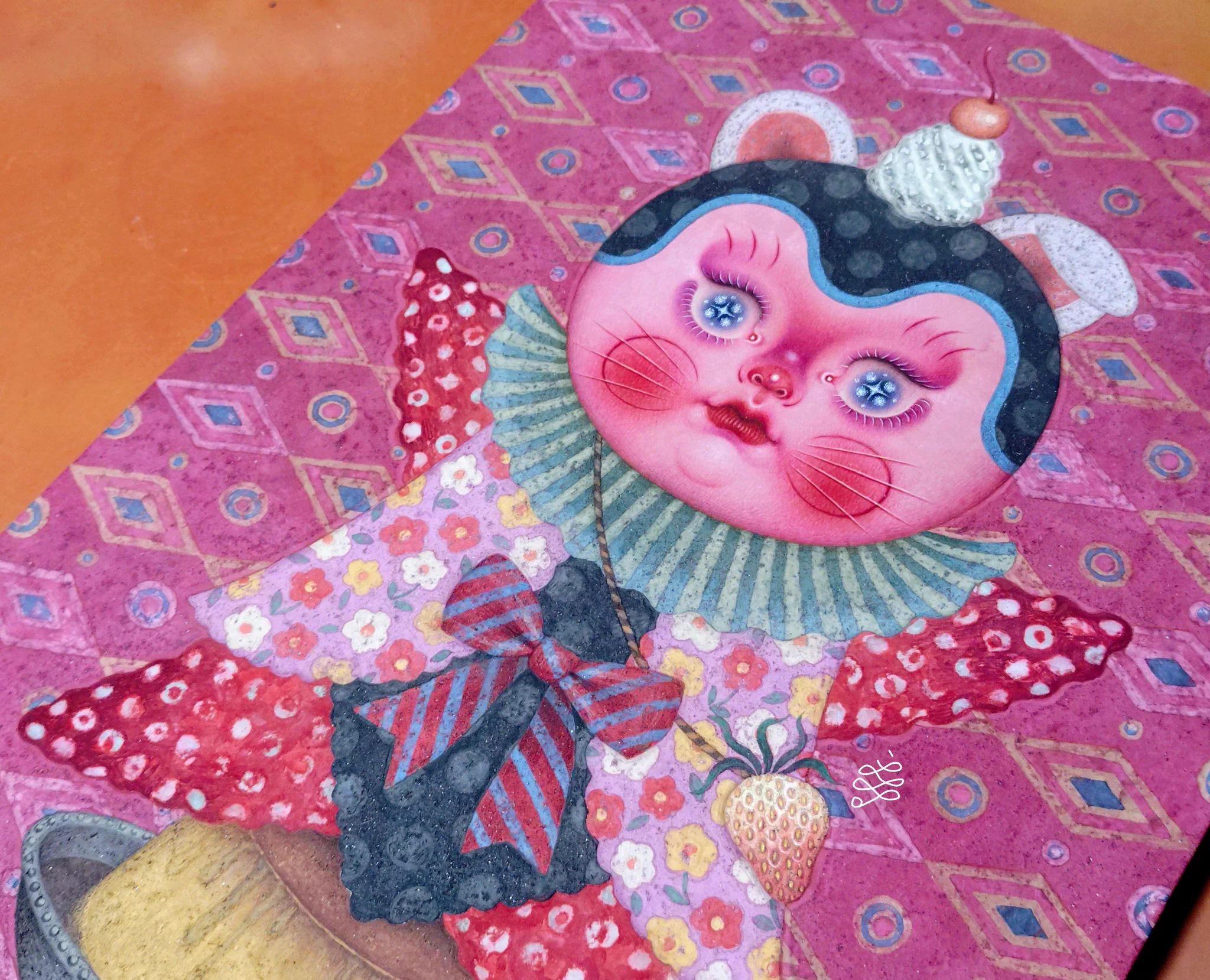 【個人蔵保管品】足立絵美『Rainbowflake Strawberrymix』 足立絵美️️️🐞日本画 (@emi8282) / X
