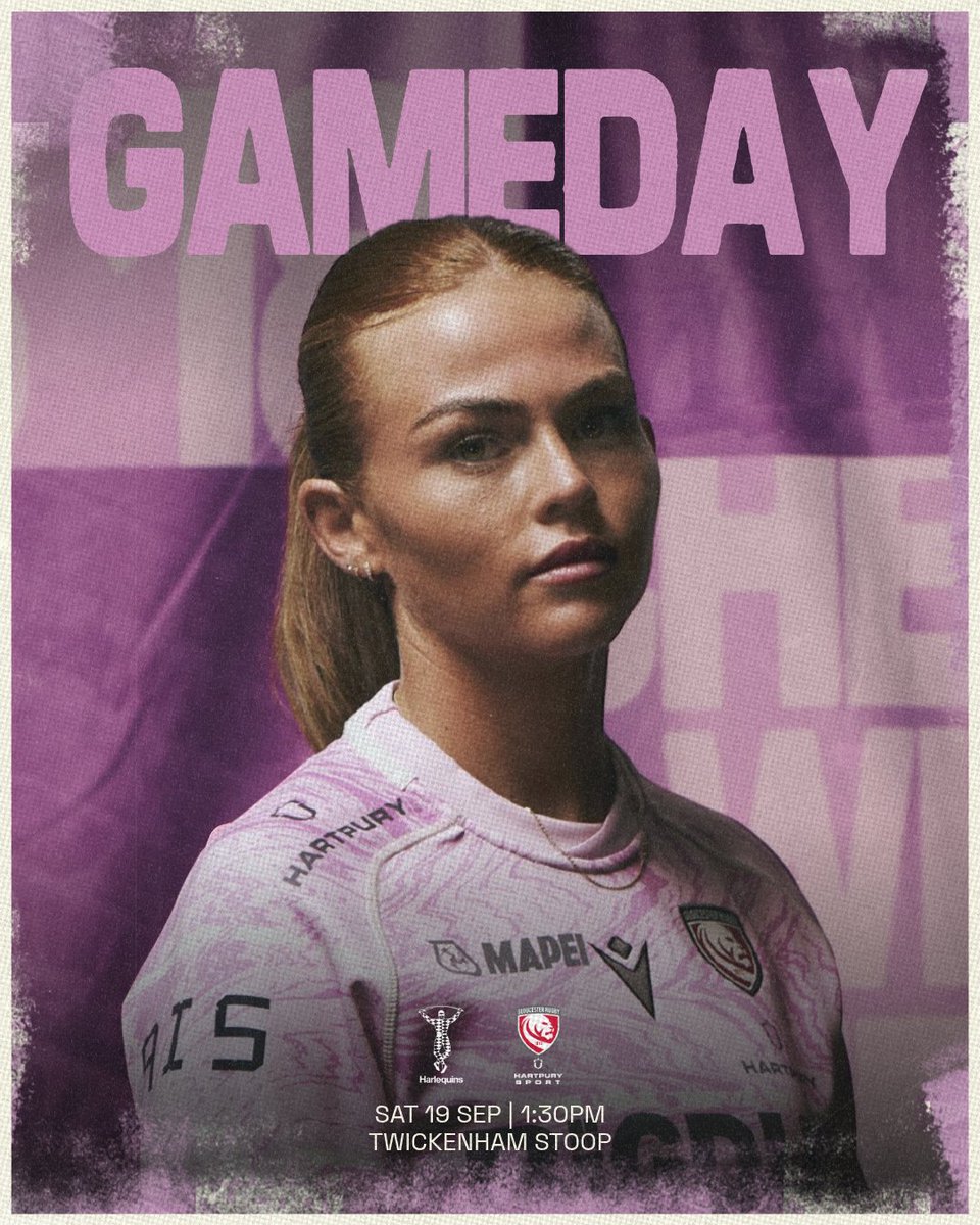 gloshartpury's tweet photo. 𝗚𝗔𝗠𝗘𝗗𝗔𝗬 🛣️

🆚 @HarlequinsWomen 
⏰ 1:30pm
🏟️ Twickenham Stoop
🏆 JAECOO PWR Next Gen Cup | Round 1

#HARvGLO | 🃏🍒 https://t.co/lD0duPI2py