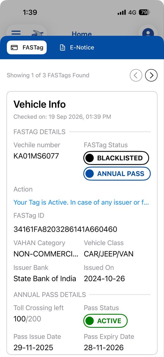 Paddy_patil27's tweet photo. @fastagofficial it’s been more than week My fastag SBI is blacklisted and I changed windshield hence it was not sticked on it.. I sticked and sent mail to the team 7Days back but still no response abs still the same..spoke to cc care but they don’t even care.. kindly help https://t.co/6mFiyA7hhM