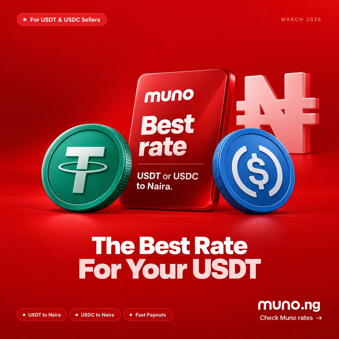 trymuno's tweet photo. Selling USDT or USDC for Naira? The rate matters—not just how fast you cash out. Muno offers the best rate, with Naira paid to your bank after network confirmation. Check Muno rates. #Cryptocurrency #Usdttonaira https://t.co/SBvEk9P41l