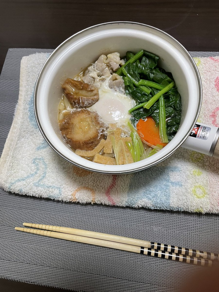 kingTINTAN's tweet photo. ◼︎揚げ出し豆腐の納豆炒め
◼︎豚汁
◼︎タコから
◼︎おうどん https://t.co/rv4aKKxrbh