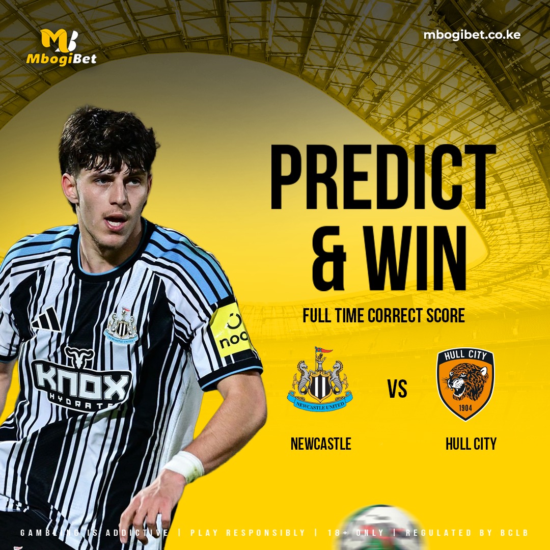 MbogiBet's tweet photo. Predict full time correct scores of the match between Newcastle vs Hull City to win! 

Terms and conditions must be followed 

-Followed us 
-Like Comment and Repost  
-Tag at least 3 of your followers  
-Must have https://t.co/5cx1RB4vZI account 

#MbogiBet https://t.co/8RdUVSq61A