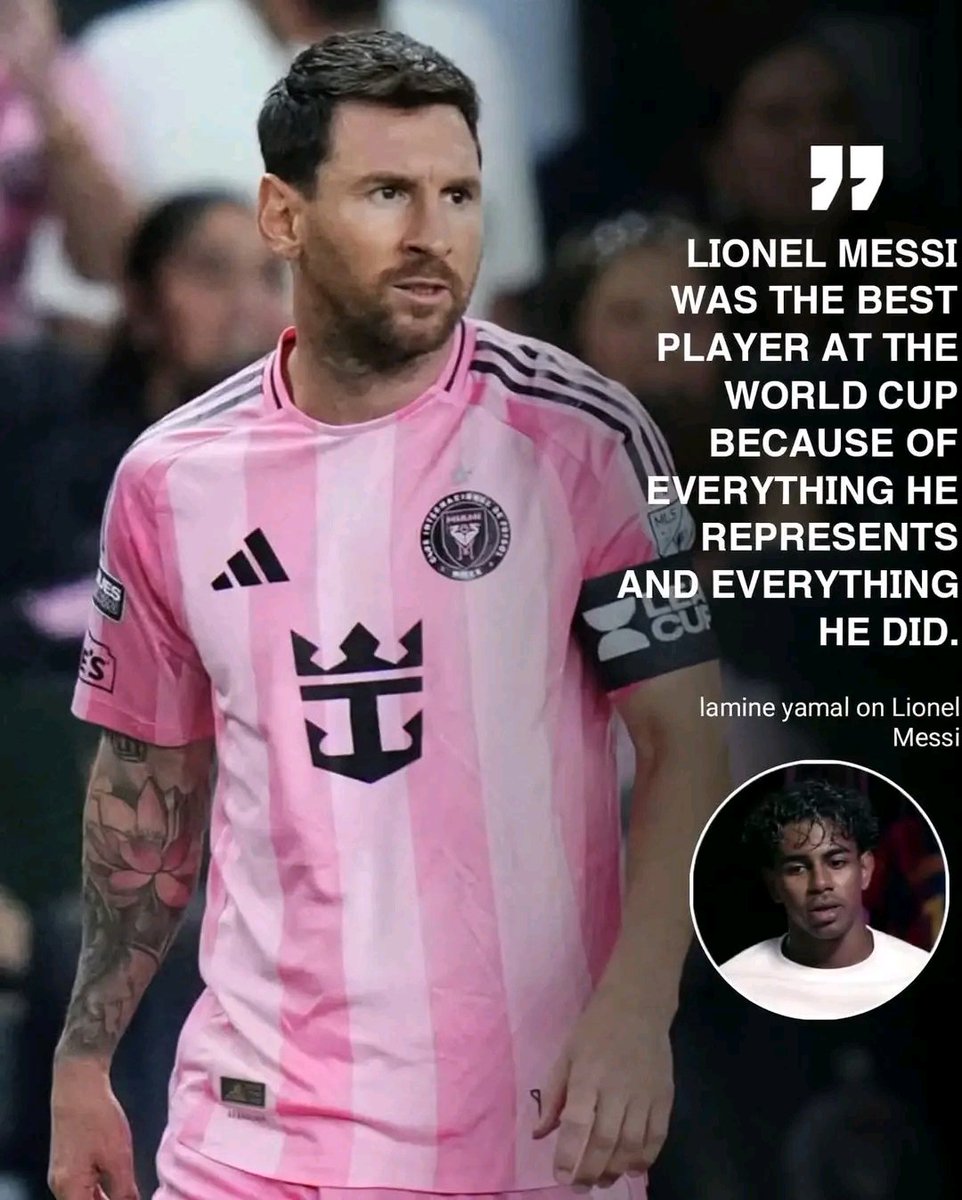 messimillions10's tweet photo. 🎙️ Lamine Yamal tells Movistar: “Lionel Messi was the best player at the World Cup because of everything he represents and everything he did”.

“Even though everyone knows Messi is the best player in history, nobody expected him to have such an incredible World Cup”. https://t.co/LZvwLB9Jnz