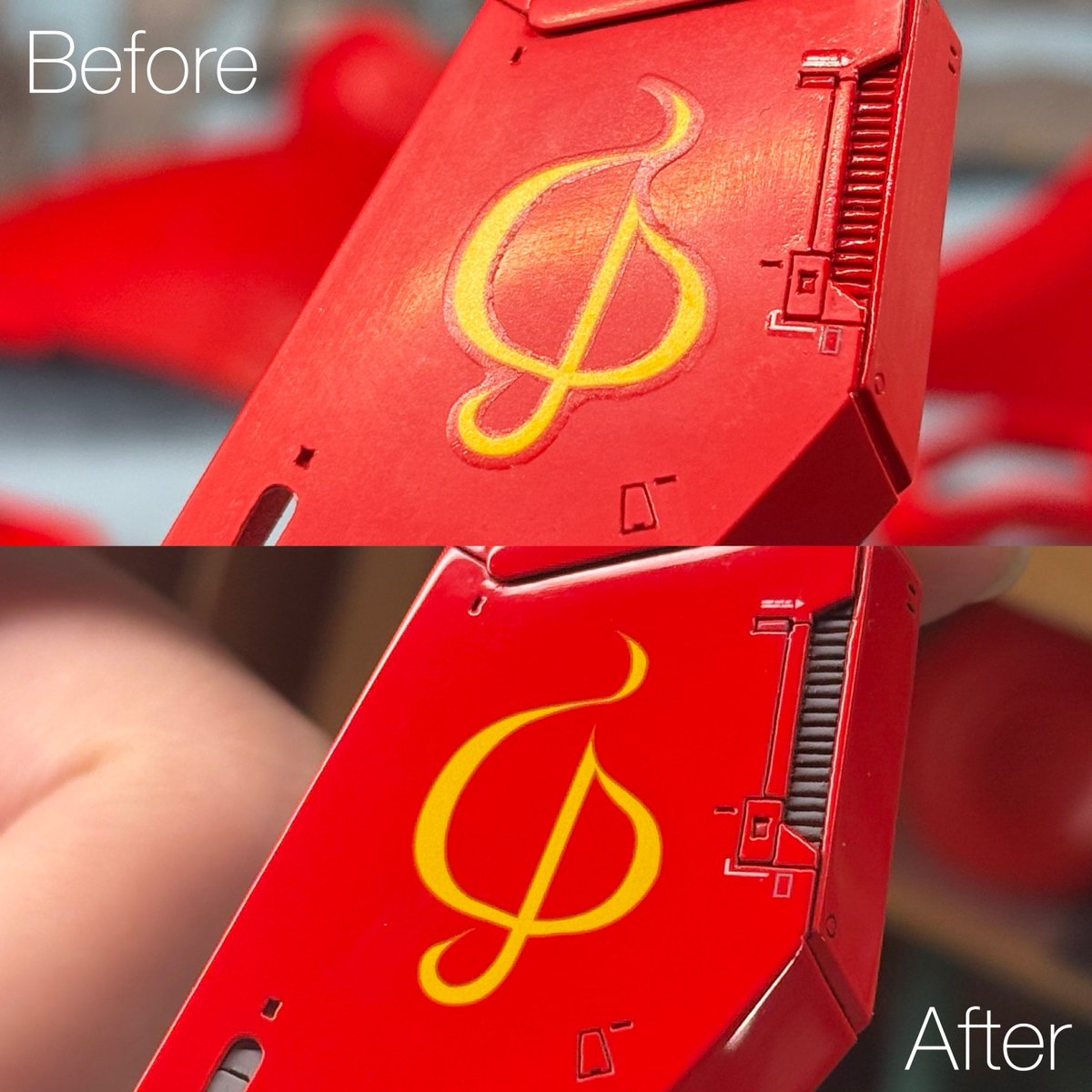 Honjapla's tweet photo. Getting rid of decal edges on a glossy finish! https://t.co/a8wJR4GBNW