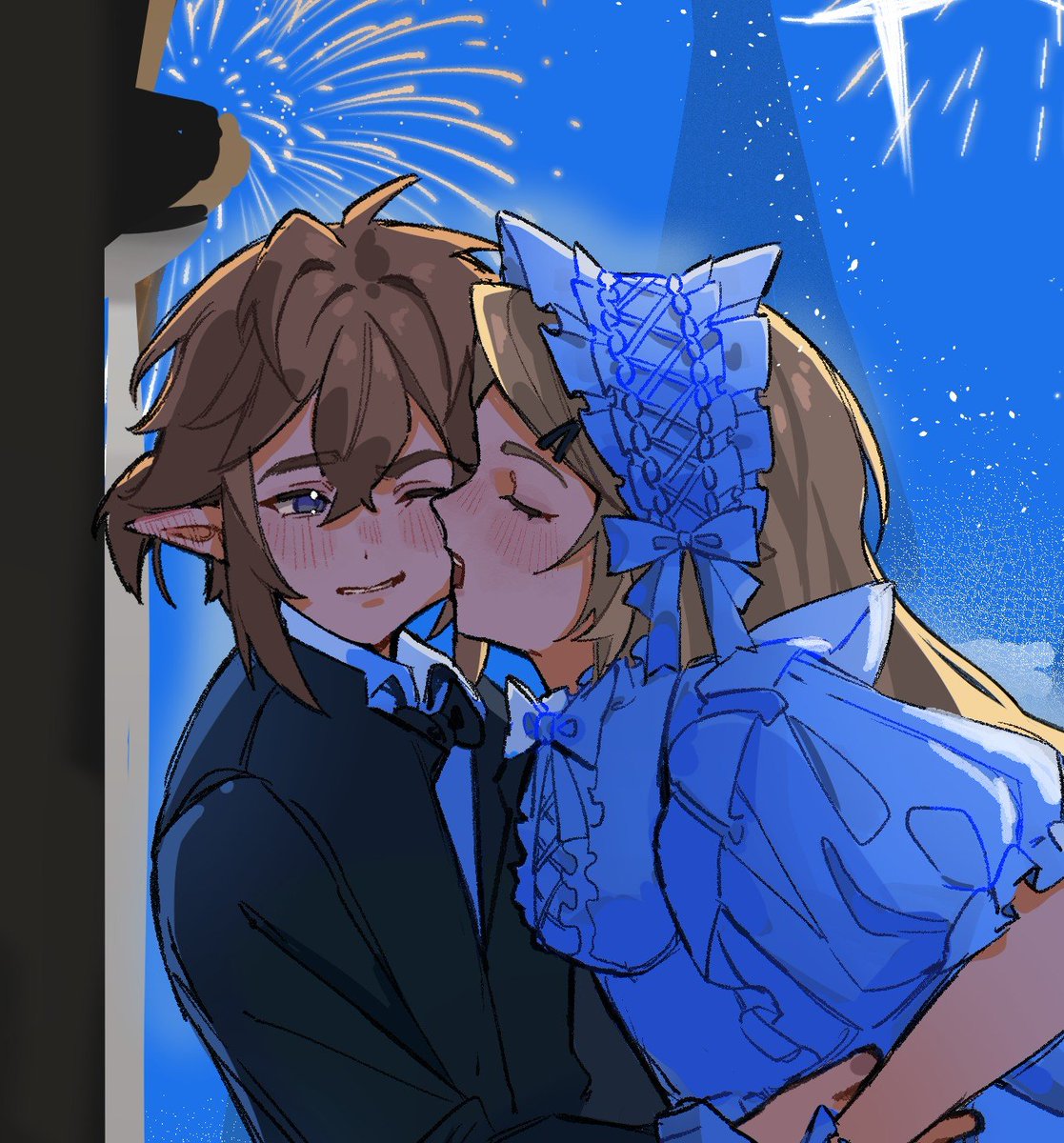 arisu___art's tweet photo. H, let's watch the fire works together 🎆✨💖

#Zelink #Zelda #Link #TLoZ #リンゼル TheLegendOfZelda totk BOTW BreathOfTheWild TearsOfTheKingdom https://t.co/5g4Tj5TgDg