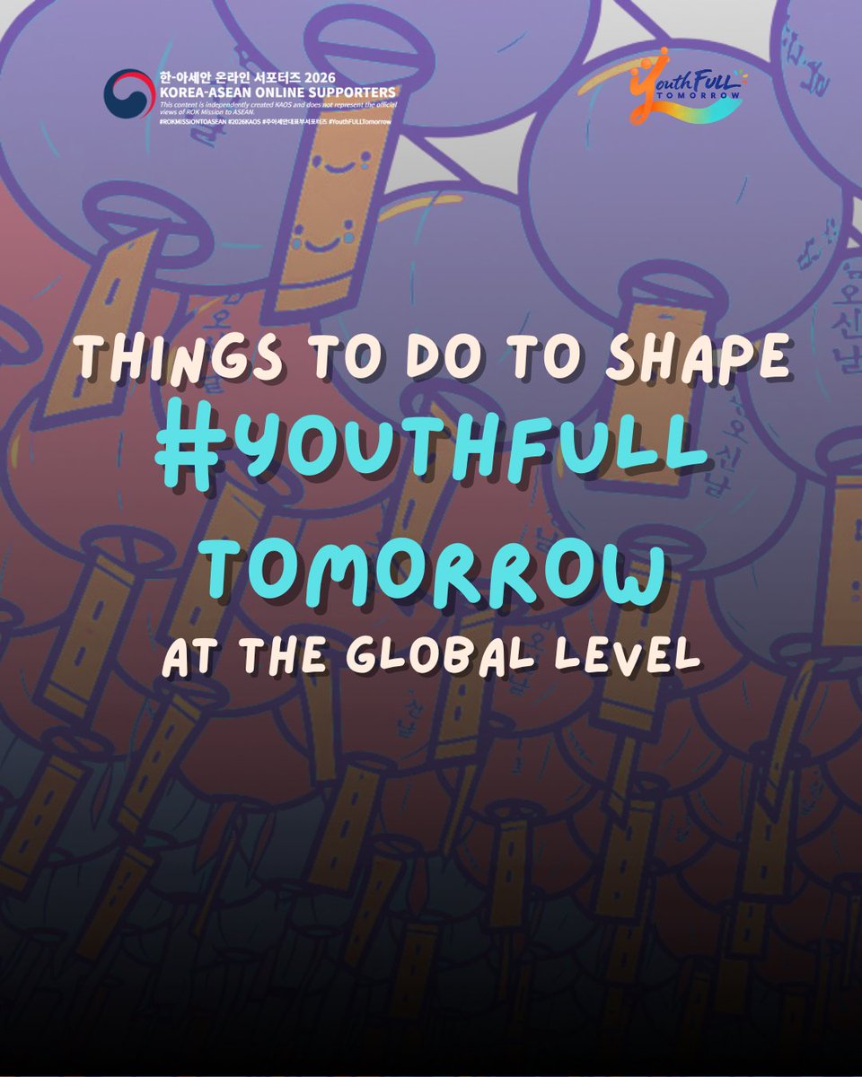 maulimaul's tweet photo. At the global level, we can collaborate, champion climate action, and amplify youth diplomacy to shape it. Because the future isn't just about one community, it's about all of us, standing together for a brighter tomorrow.

#2026KAOS #ROKMissiontoASEAN #YouthFULLTomorrow https://t.co/CNnohD5LgI