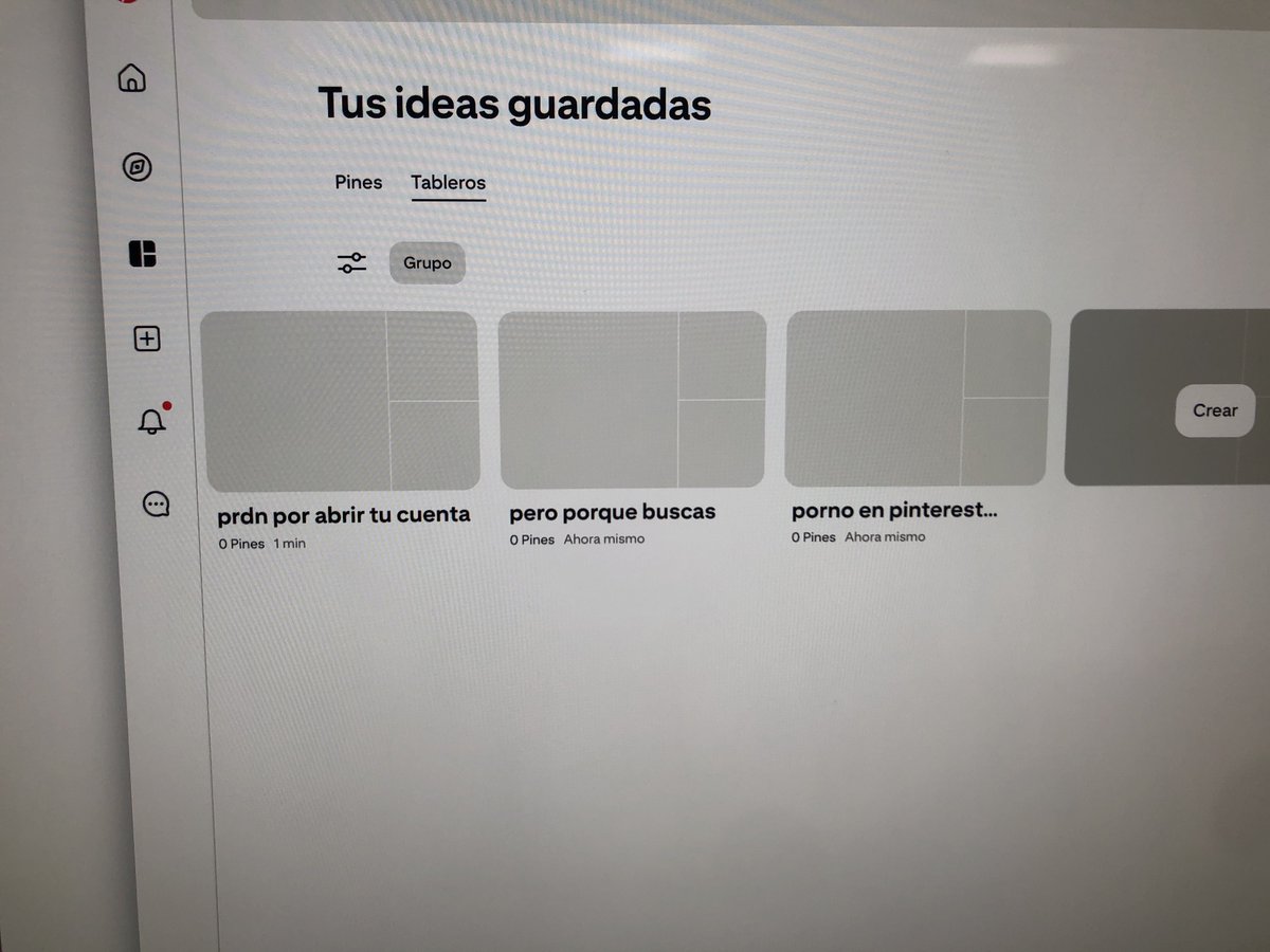 pinkufuroido's tweet photo. Hace rato usé el pinterest de una random y le deje un mensaje maligno porque sus búsquedas eran puras vulgaridades https://t.co/in66lnAH3L