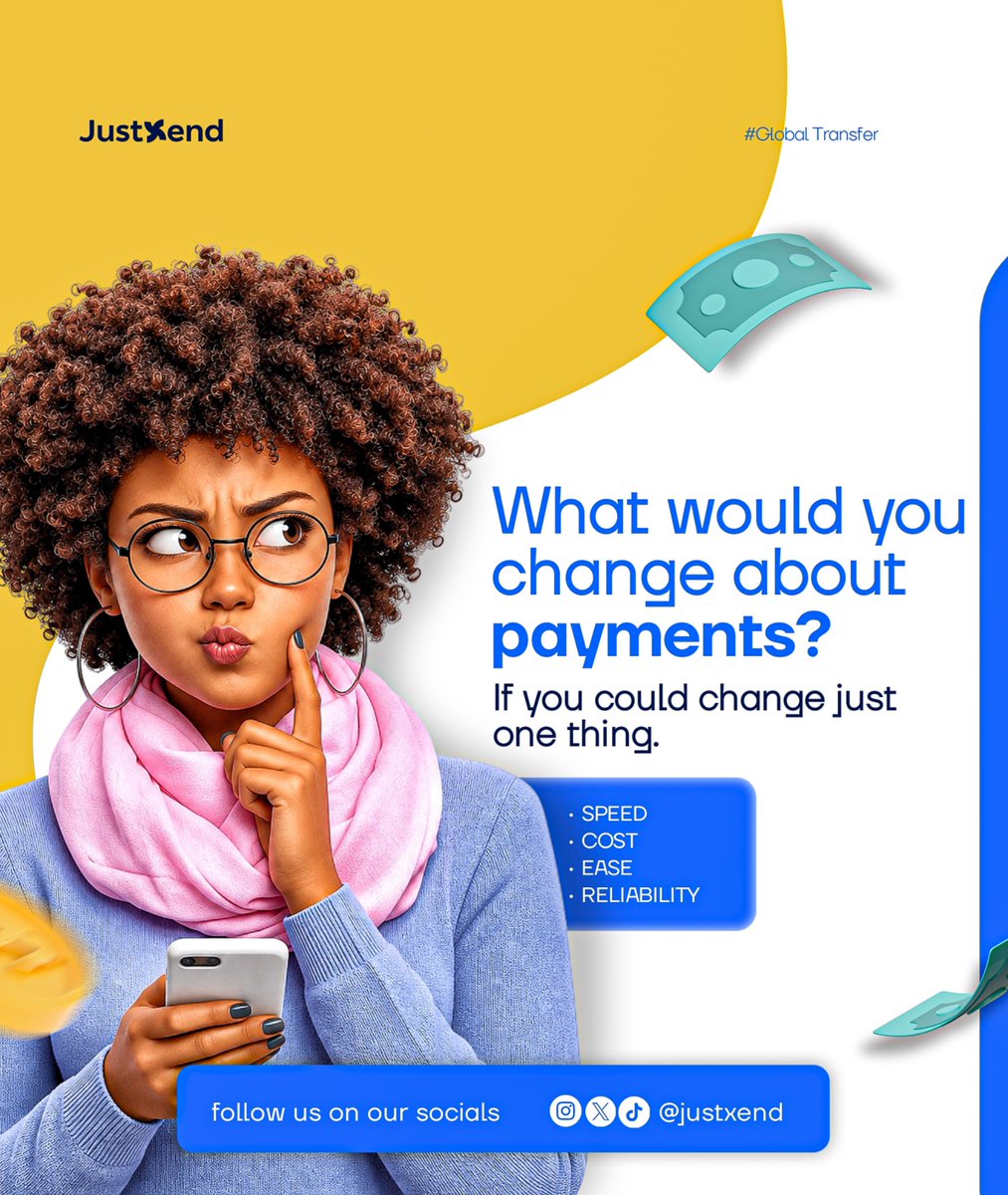 JXendAmericas's tweet photo. If you could change one thing about sending or receiving money, what would it be? 👀

Faster payments?
Lower costs?
A simpler process?
More reliability?

Tell us what matters most to you. 👇 https://t.co/ftMdaMMNSR