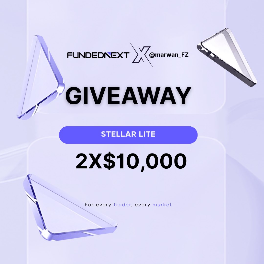 Marwan_fx01's tweet photo. 2x$10.000 giveaway alert 
To enter
Follow 
@FundedNext 
@pip_prof01 
@Flynnn_FN 
@galibsyed_ 
Like and repost 
Tag 3 traders
Turn on post notification in all profiles 
Drop proof in comments 

What is your favorite Fundednext feature?

Winners in 72 hours https://t.co/5mwsOPKB2j