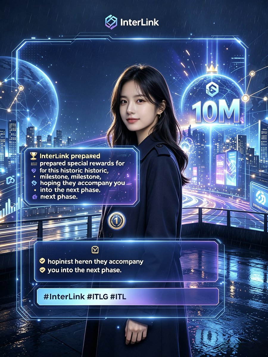 Ryan_LTLG's tweet photo. 🤝 10M strong, and every one of you mattered. Thank you for being part of this historic first wave. InterLink has prepared something special for this milestone — a companion for the road ahead. Onward together! 

🌱 #InterLink #ITLG #ITL https://t.co/DdmPtRpanP