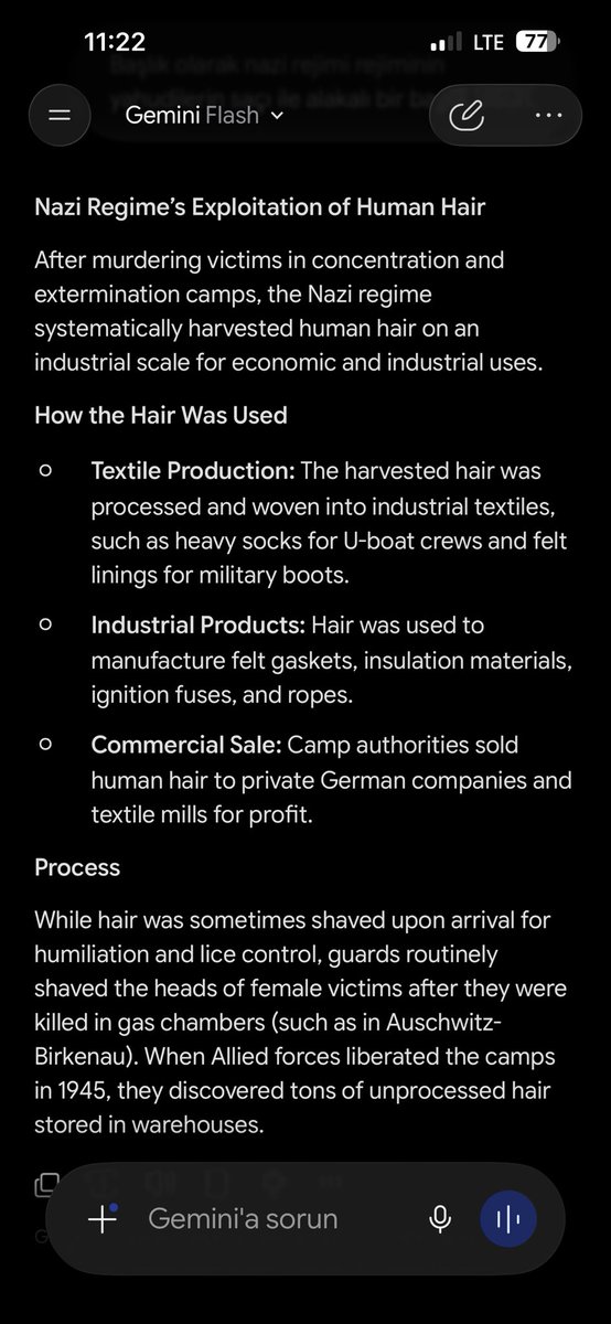 TunahanTurw0's tweet photo. @joe_aint_exotic @bfoonery @koshercockney Germany used victims hair for industrial products https://t.co/4GSvF54zya