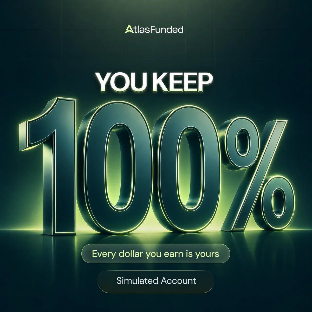 SGMJNR's tweet photo. Most prop firms take a cut of your profits.

Atlas Funded lets you keep it all.
Earn up to 100% of your split  it’s yours.

Get started today at 50% off. 🚀

https://t.co/lVhowG2mJE

Use code SGM01 https://t.co/CCHWk2uYqi