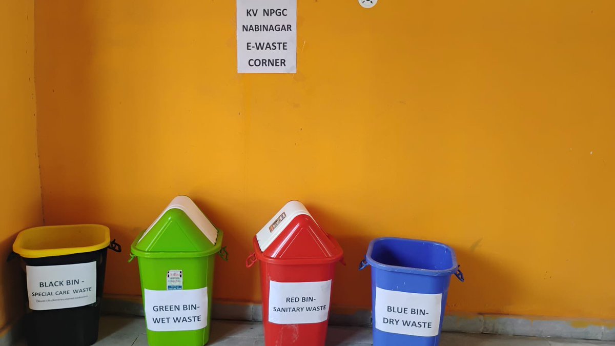 KvNpgc's tweet photo. E-Waste corner installed at KV NPGC NABINAGAR under Swachhata Hi Seva &amp; Campaign 6.0 https://t.co/2RFQFrGAR3