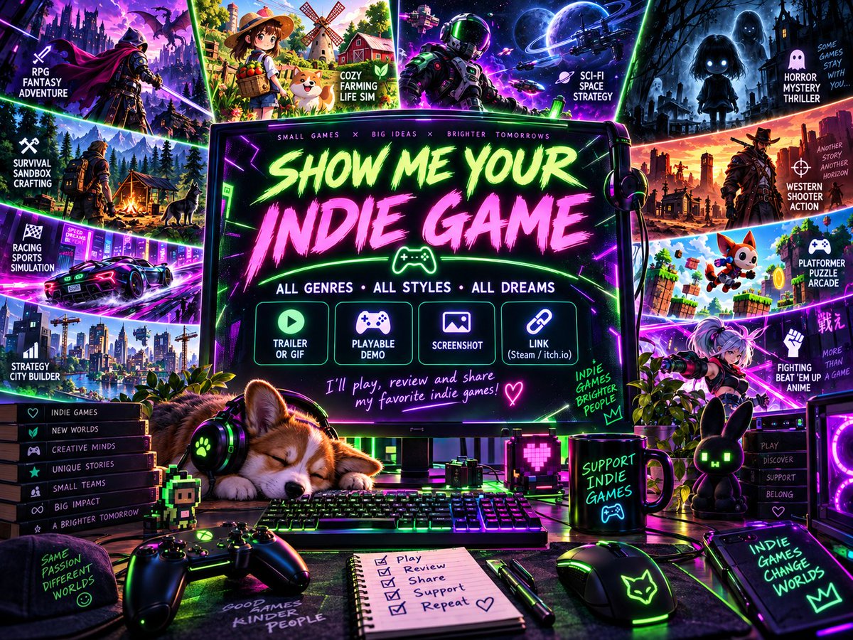 nftangelart's tweet photo. 🚨It’s #ScreenshotSaturday🎮
👀#INDIEDEV — DROP DEMOS🔥

I’m looking for hidden #IndieGames with FREE demos. 💎

I’ll pick some to play on the Horus Games YouTube channel👇
https://t.co/n9qG3sKSh5

Want your #game in a future video?
Drop in Comments👇Repost🔁 Subscribe🔥 https://t.co/gd93f5TonB