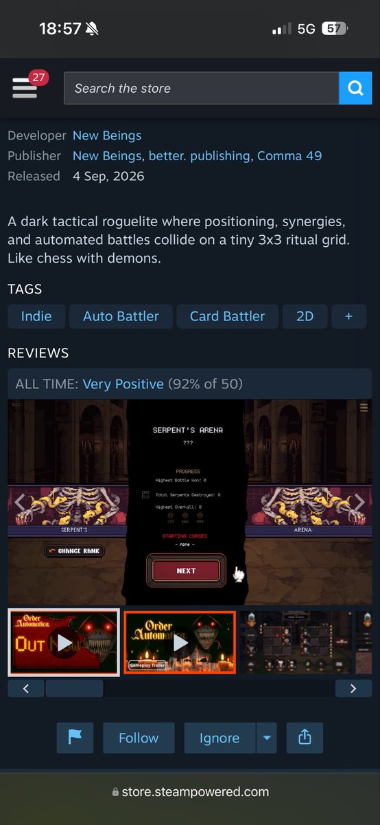 WojcikJakub's tweet photo. It’s been two weeks since we launched Order Automatica, and I finally had a moment to look back at what actually happened.

We did something that, in retrospect, was probably slightly insane for a small indie game:

We launched simultaneously on @Steam, @PlayStation, @ID_XBOX, @NintendoAmerica, @AppStore and @GooglePlay

While being at @pax West. 😅

Order Automatica was a 4-year solo project by Mickey Sanchez. We launched on Steam with a relatively small wishlist base, so we knew getting meaningful visibility there would be difficult.

And no - it didn’t suddenly become a massive Steam hit.

But the launch surprised us in a completely different way.

Players genuinely seem to like the game. We crossed 90% positive reviews on Steam, Xbox became our strongest console platform, and then mobile completely exceeded our expectations.

Apple featured Order Automatica across multiple App Store markets in sections like New Games We Love and What We’re Playing.

That led to some surreal moments:

🇭🇰 #1 Card & #1 Strategy in Hong Kong
🇮🇸 #1 Card, #1 Strategy & #1 All Paid in Iceland
🇳🇿 #1 All Paid in New Zealand
🇩🇰 #2 All Paid in Denmark
🇵🇱 #3 All Paid in Poland
🇺🇸 Top 5 All Paid in the US

And now Google Play has joined in, featuring Order Automatica as well ❤️

What I like most about this launch is that it didn’t go according to the obvious script.

We expected PC to lead everything. Instead, mobile became one of the most interesting parts of the release and opened conversations and opportunities we hadn’t really planned for.

It’s also a good reminder that there isn’t just one way to launch an indie game anymore.

Steam is incredibly important, but Steam wishlists and the Steam algorithm don’t have to define the entire potential of a game. Different platforms have different audiences, discovery systems and opportunities.

For us, launching everywhere at once was a huge amount of work - and I definitely wouldn’t say it’s the right strategy for every indie game.

But for Order Automatica, I’m very happy we tried it.

And this is really just the beginning. We’re already working on updates, new content and figuring out where we can take OA next.

Sometimes it’s worth doing the slightly crazy thing. :)