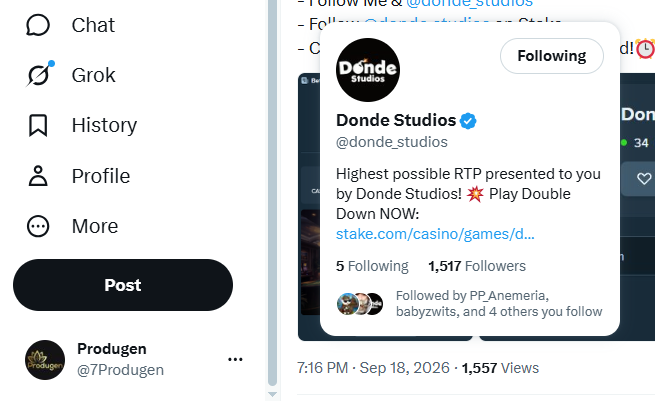 7Produgen's tweet photo. @DondeSlots @donde_studios done, under your code.
the best code on stake! https://t.co/r23a3XfEu3