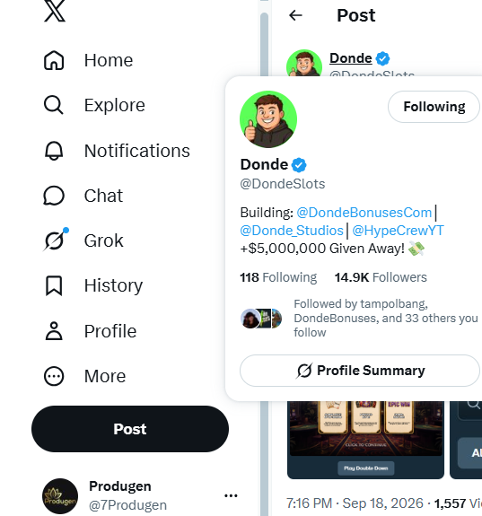 7Produgen's tweet photo. @DondeSlots @donde_studios done, under your code.
the best code on stake! https://t.co/r23a3XfEu3