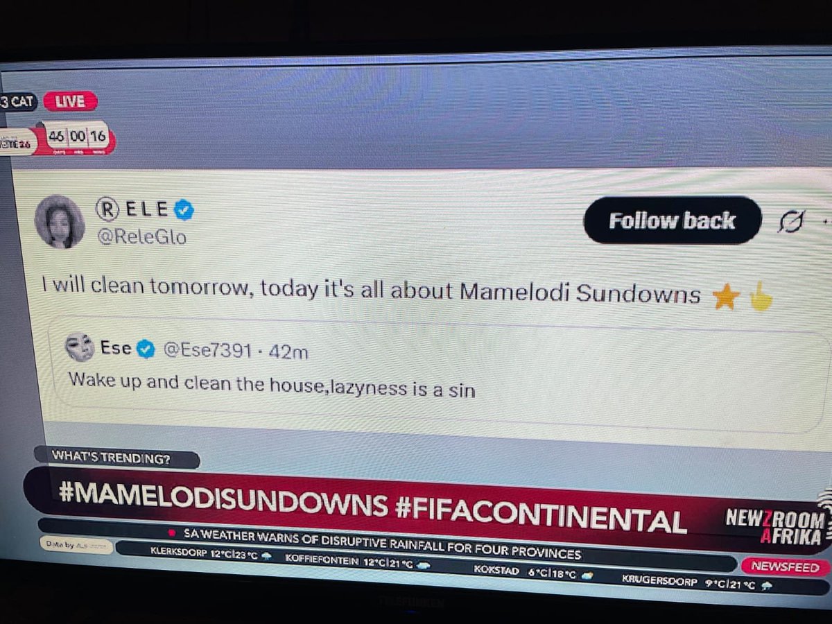 ReleGlo's tweet photo. Why don't you guys tell me ukuthi my name is on a national tv😂😂😂 https://t.co/pX5dEp6hj9