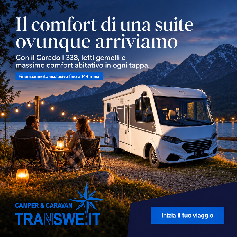 Transwe's tweet photo. 🏔️ Il comfort di una suite, ovunque arrivi.

🛏️ Letti gemelli per dormire comodamente
🏡 Ampio spazio abitativo e ambienti curati
🚐 La praticità di un motorhome pronto a partire
✨ Tutto il comfort Carado per trasformare ogni tappa in un'esperienza da vivere https://t.co/vCMGLdFeAR