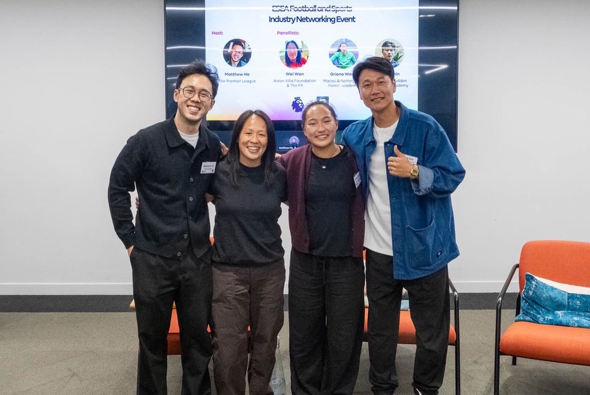 FSooFoundation's tweet photo. What a evening!!!

Thank you so much to all the people who attended the ESEA Football and Sports Industry Networking Event at the @premierleague HQ in London. 

The atmosphere in the room was 🔥🔥🔥 Such an amazing panel discussion with Oriana Wong, Wai Wan, Phil Shin hosted by Matthew Ho. 

The common conception is that the East and South East Asian communities are rarely represented in the Football and Sports industry, but the evening showed that there are more of us than you think! We have also shown that we are there to support each other, to advocate for and to share!

Hopefully participants have grown their networks and have been inspired by each other. 

Many thanks to the Premier league for hosting and we look forward to meeting more people and creating this space again.

#ESEAHM26 #networking #footballindustry @kickitout @SRTRC_England @SportingEquals @besea_n
