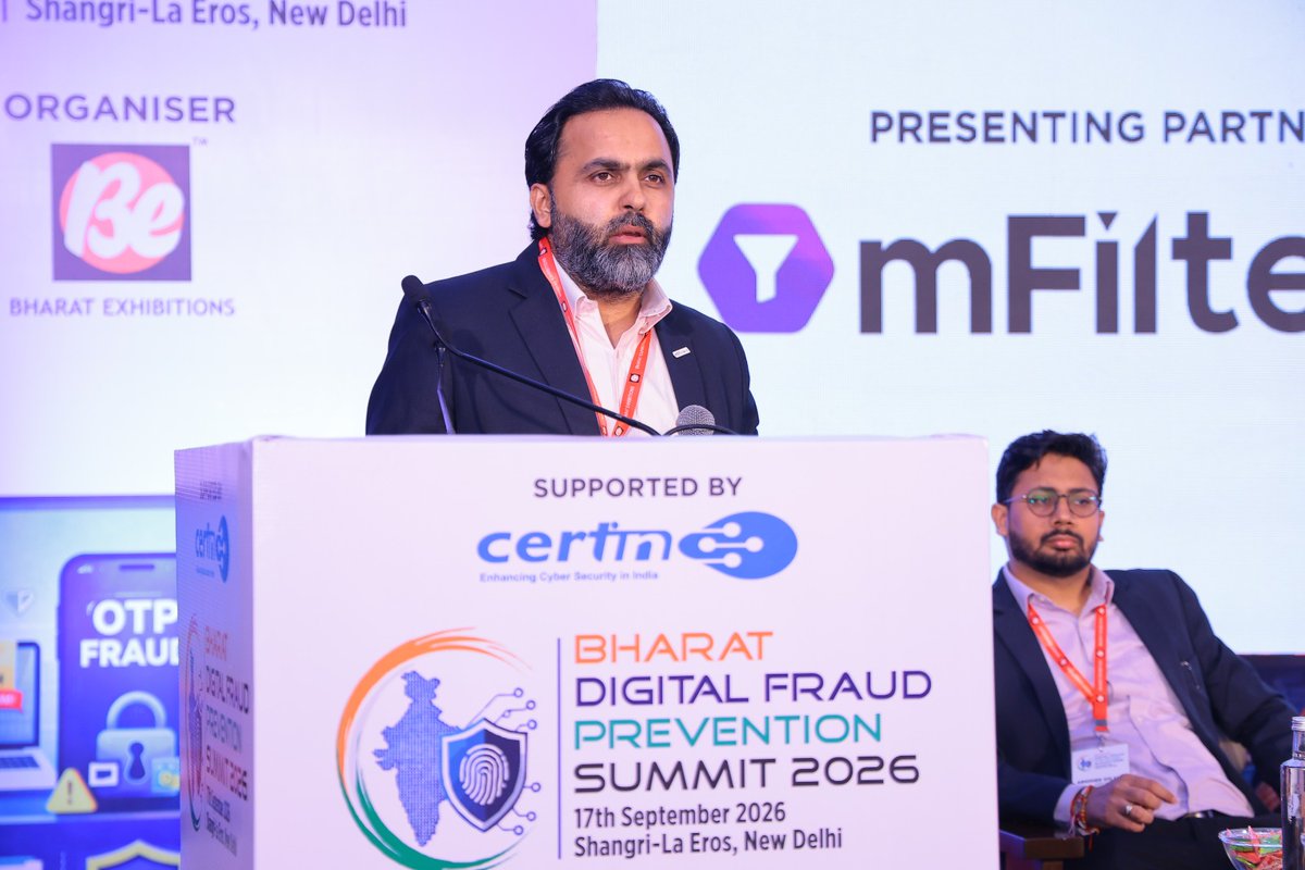 be_exhibitions's tweet photo. ๐ธ Session 1 Highlights
Ideas. Innovation. Collaboration.
Relive some of the key moments from Session 1 of Bharat Digital Fraud Prevention Summit 2026 as experts united to strengthen India's digital resilience. ๐ฎ๐ณ๐
#BDFPS2026 #DigitalFraud #CyberSecurity #DigitalTrust https://t.co/ZPy1iWGmGD
