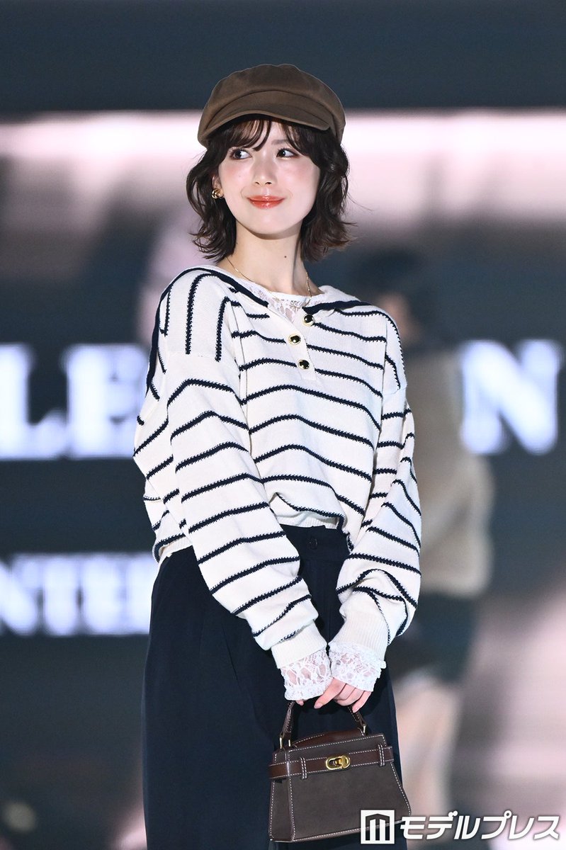modelpress's tweet photo. 【❤️TGC 2026 A/W❤️】

乃木坂46筒井あやめ、チラ見せレースが可愛い
キャスケットでカジュアル秋冬コーデ🍁
https://t.co/qRGKQjxjEN

#マイナビTGC #TGC https://t.co/iQXmpqWGNM