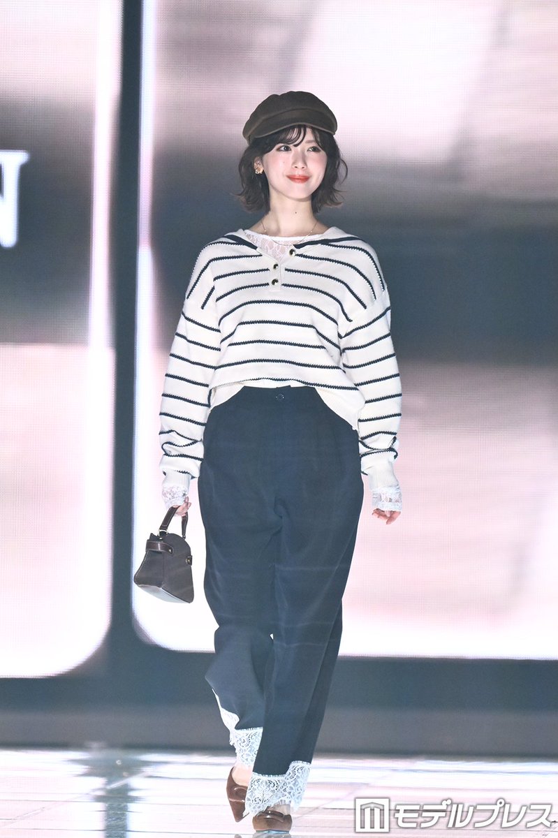 modelpress's tweet photo. 【❤️TGC 2026 A/W❤️】

乃木坂46筒井あやめ、チラ見せレースが可愛い
キャスケットでカジュアル秋冬コーデ🍁
https://t.co/qRGKQjxjEN

#マイナビTGC #TGC https://t.co/iQXmpqWGNM
