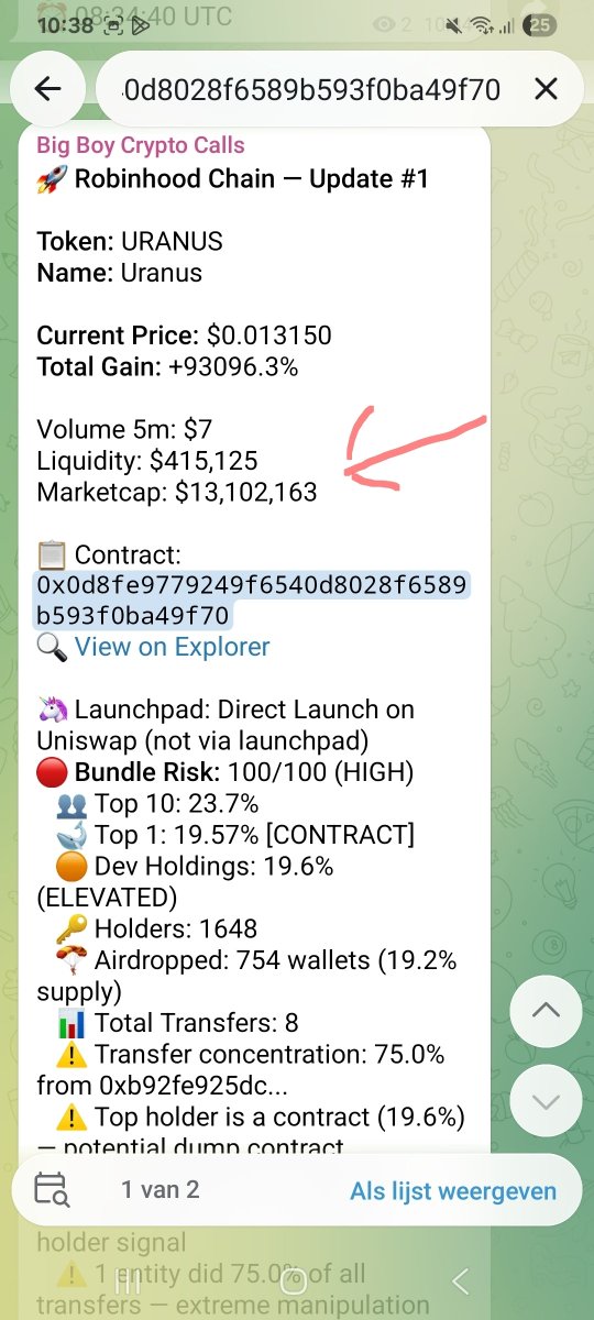 LoxleyAI's tweet photo. Damn amazing 1000x on the saterday morning 🤯🤯

Our scanner posted $URANUS 
AT 16k marketcap and it passed 10 million marketcap.

A clean 1000x

Ca:
0x0d8fe9779249f6540d8028f6589b593f0ba49f70

Check it out, it's free for all.

#tradingbot #robinhoodchain #trading #Uranus https://t.co/UtMCDArnMV