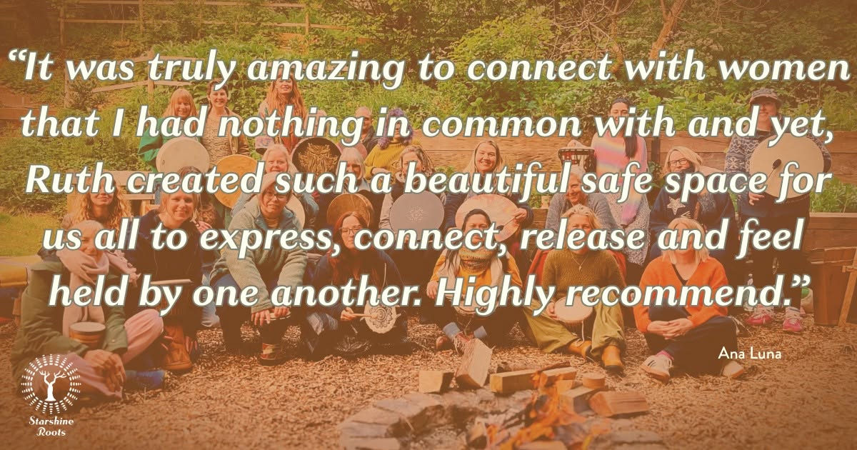 StarshineRoots's tweet photo. There's a moment I witness in every drum circle.

A woman arrives braced. Hand meets the drum, rhythm rises into her bones, and something lets go.

Oldest medicine there is: fire, rhythm, women gathered.

https://t.co/Bos4yBo2eG

#drumcircle #bristolwomen #soundhealing https://t.co/RMUzINkC4D