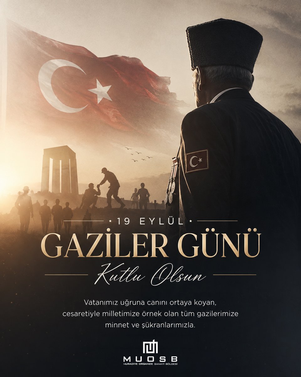 muosborgtr's tweet photo. Başta Gazi Mustafa Kemal Atatürk olmak üzere, vatanımız için fedakârlık gösteren tüm gazilerimizi minnet, saygı ve şükranla anıyoruz.

19 Eylül Gaziler Günü kutlu olsun. 🇹🇷 https://t.co/HojfcfXpL6